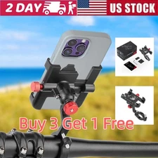 360° Aluminium Motorcycle Handlebar Cell Phone Mount Holder GPS Bicycle Bracket