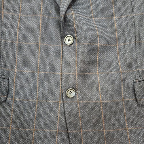Jack Victor Montreal Sport Coat Mens 42R Blue Window Pane Plaid 2 Button Wool - Bild 3 von 17