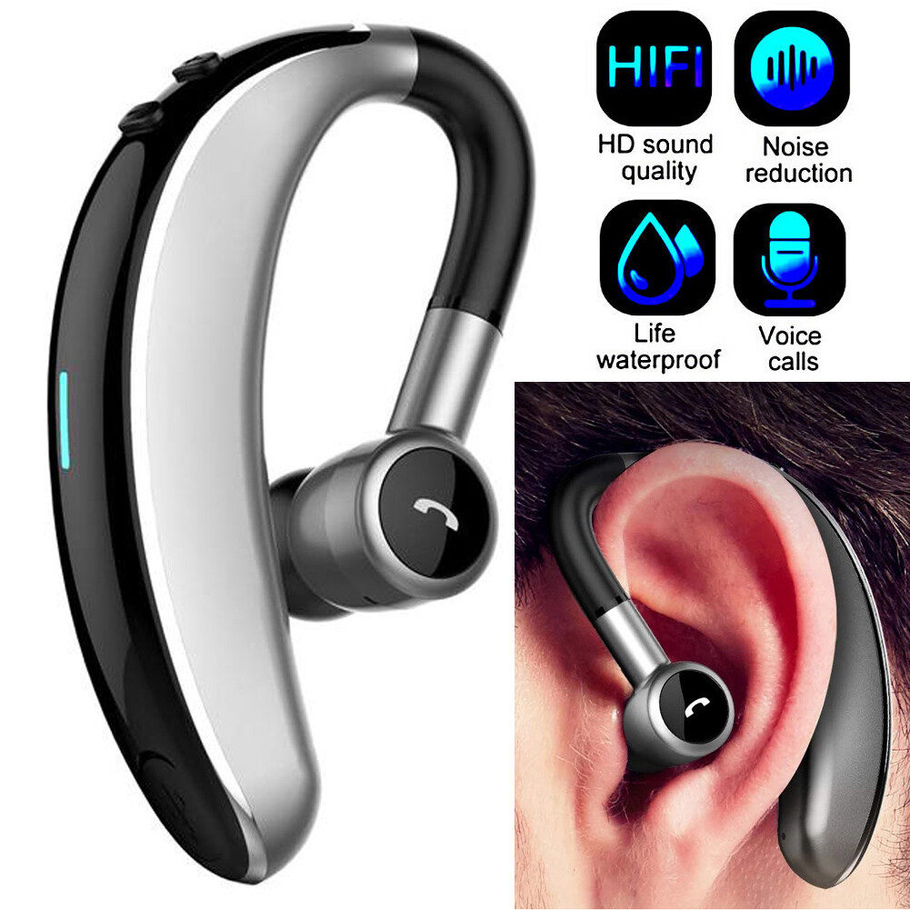 Handsfree Bluetooth Headset Wireless Earphone Earpiece for Left Right Ears NEW