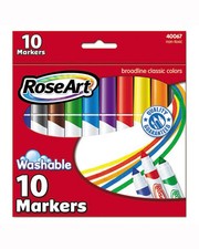 Cra-Z-Art Classic Super Washable Markers, Fine, Assorted, 10/Pack
