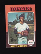 1975 Topps Mini Steve Mingori #544 Kansas City Royals