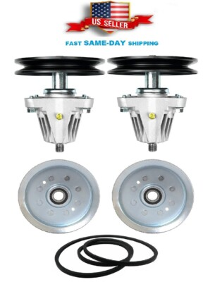 #ad For Cub Cadet XT1 LT46 XT2 LX46 Complete Spindle Pulley Belt 46quot; Deck XT1 XT2 46 $129.99