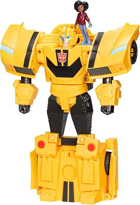 TRANSFORMERS Toys EarthSpark Spin Changer Bumblebee 20 cm Actionfigur mit Mo 