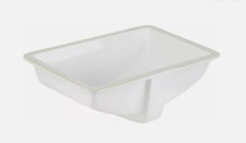 Signature Hardware Myers White Rectangular Porcelain Undermount Bathroom Sink