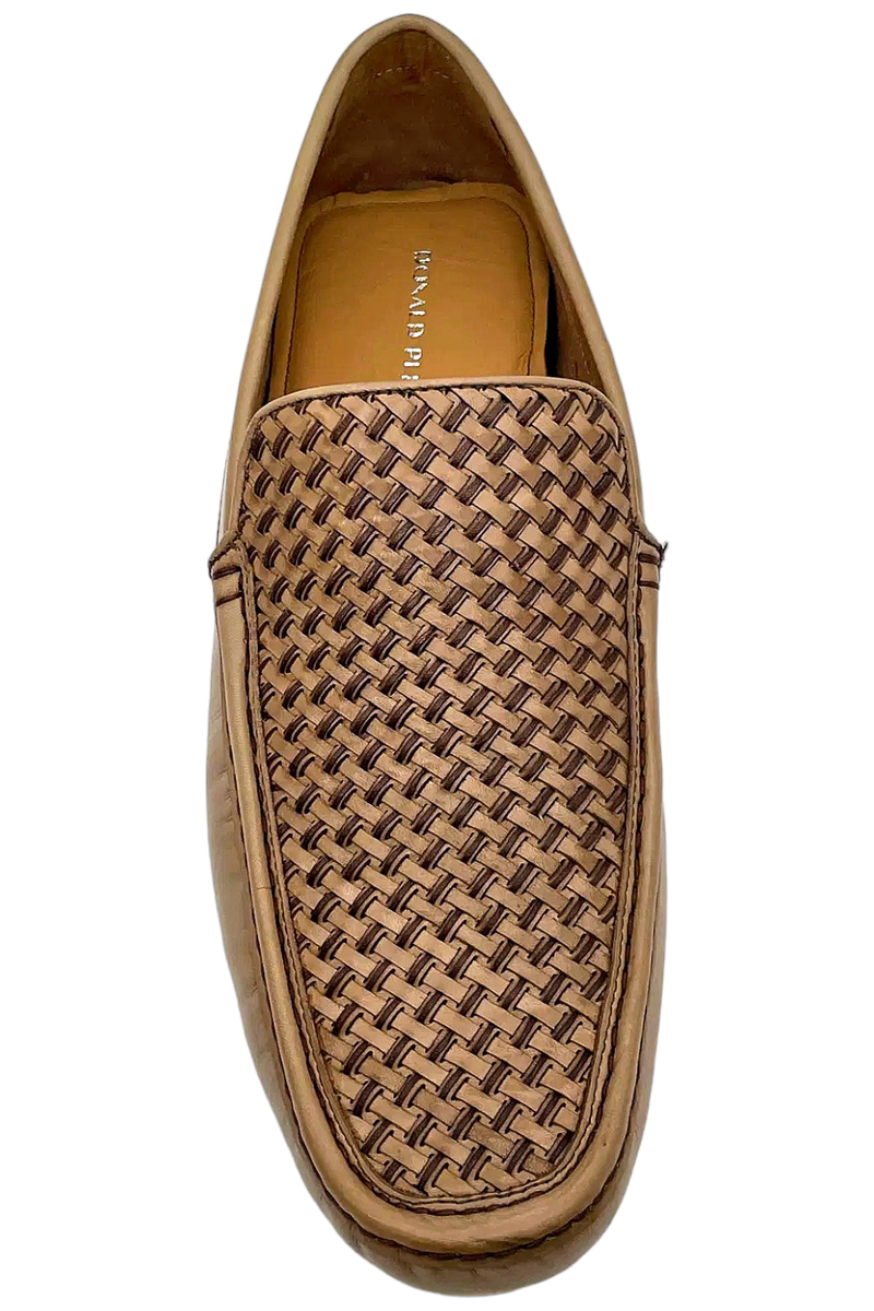 Donald Pliner Men\'s Damiano Woven Calf Leather Slip-On Loafers Sand - Medium Donald Pliner Men main image 2