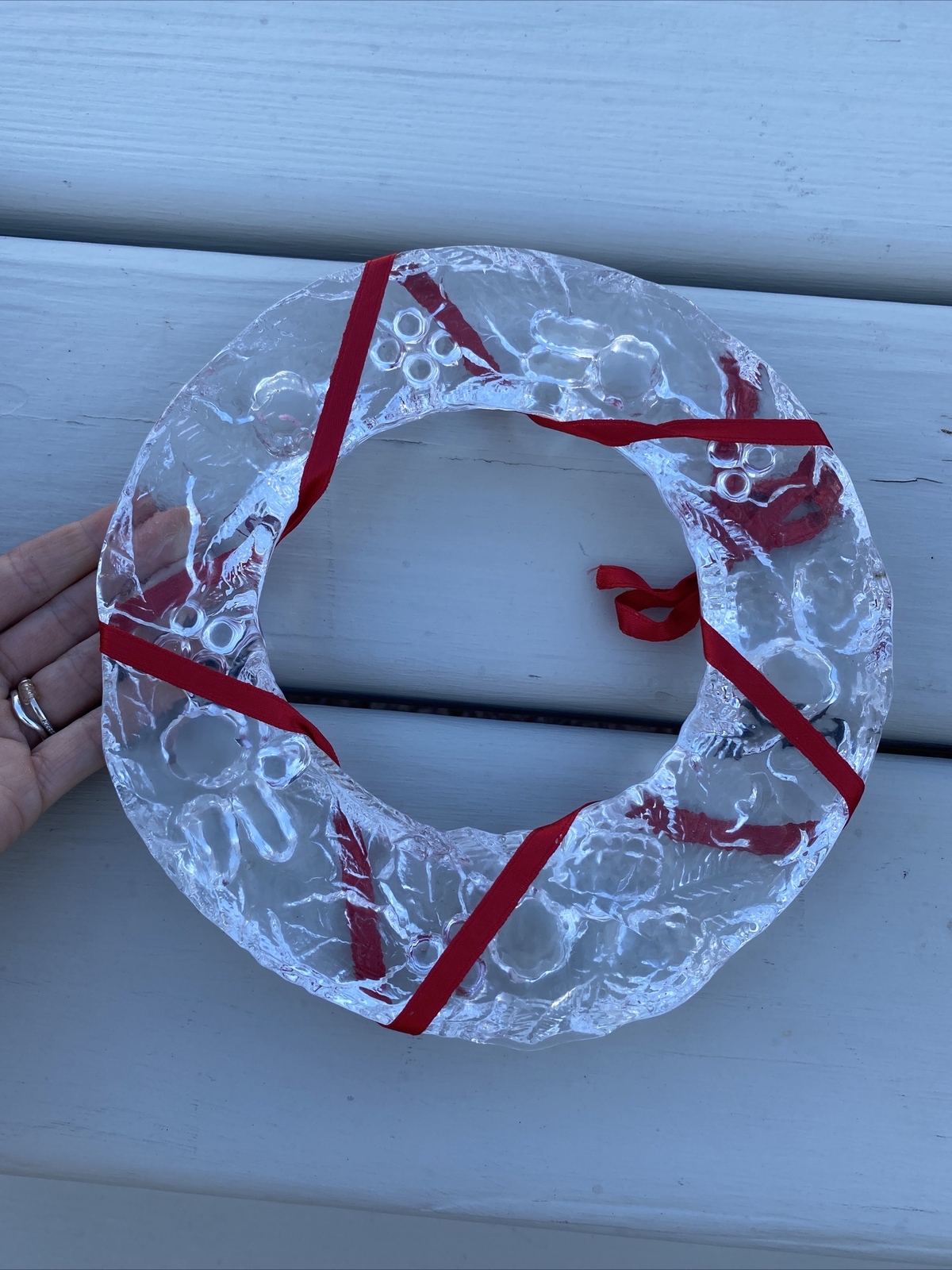 Crystal Centerpiece Wreath Candle Holder Made In Italy