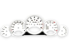 Porsche 911 997 Turbo 350 km/h Tachimetro Tachimetro Quadrante Cluster Manometro Bianco