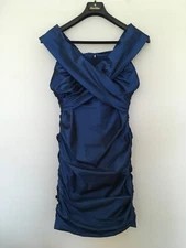 Rickie Freeman Teri Jon Blue off-the-shoulder Ruched Taffeta Cocktail Dress 12