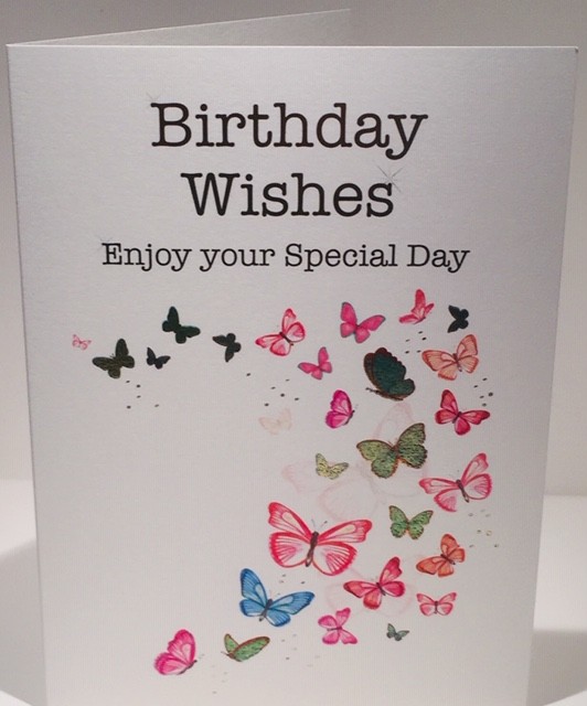Butterfly Happy Birthday Blank Greeting Card - Rush Design