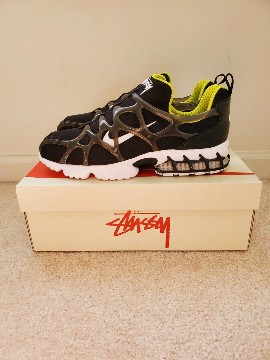 Stussy x Nike Air Zoom Spiridon Kukini Black Size Mens 9.5 CJ9918
