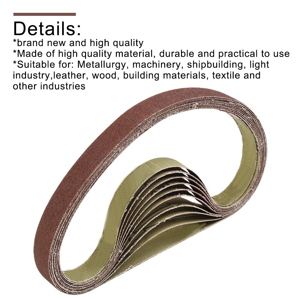 Sanding Belt Grinder Wood Tools 10pcs Durable Equipment