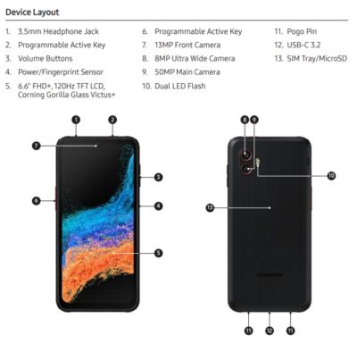 Samsung Galaxy Xcover6 Pro 5G Black 128GB + 6GB Dual-SIM + E Sim