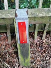 2 Magnetic Reflector Geocache, Red/White/Orange. Ready To Place with RITR Logs
