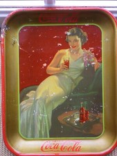 Altes Coca Cola Tablet 30er Jahre 1936 Reklame Werbung Original USA  Pre War