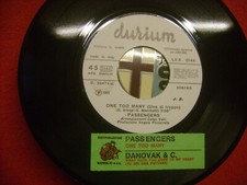 7" PASSENGERS ONE TOO MANY RARO 45 GIRI PROMO CON STICKER JUKEBOX+UNPLAYED+MINT