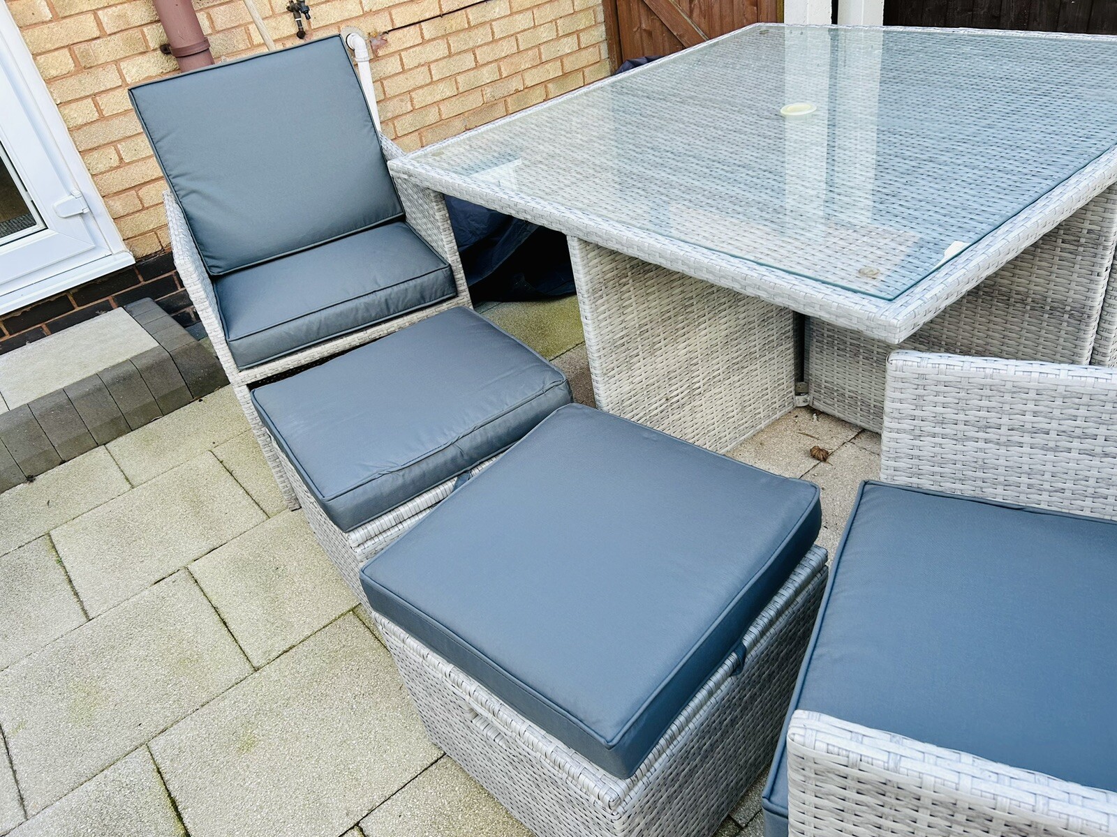 Rattan Garden Furniture used table and chairs eBay