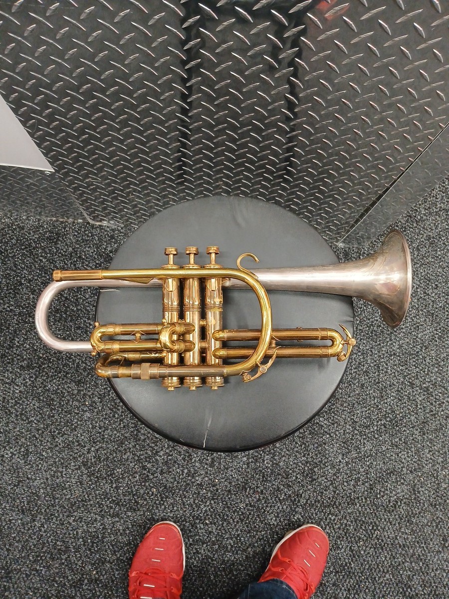【コウヘイ】ベッソンシルバー トランペット　ケース付き ON SALE Vintage King Silvertone Bb Cornet Sterling Silver