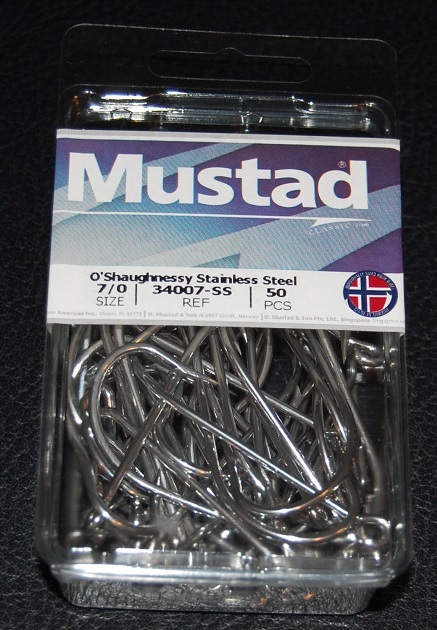 Mustad 34007 O'Shaughnessy Forged Fishing Hook - Stainless Steel, Size 7/0, Pack Of 100 - View #7