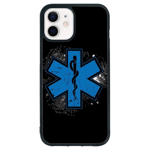 For iPhone SE XS XR Max 5 6 7 8 Plus Emergency medical services Hard Black Cover - Picture 16 of 25