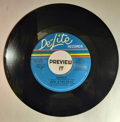 KOOL & THE GANG 45 RPM 7'' VINYL RECORD - TONIGHT - DE-LITE 1983