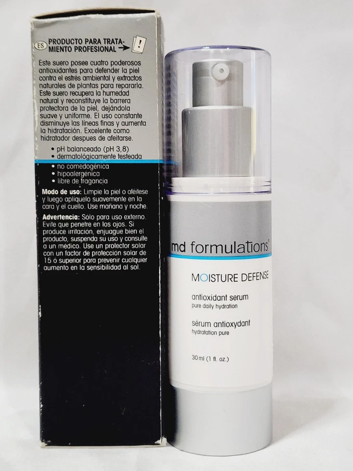 MD Formulaciones SUERO ANTIOXIDANTE Defensa de la Humedad Hombres Hidratar 1 oz/30 ml Nuevo Foto 3 de 4
