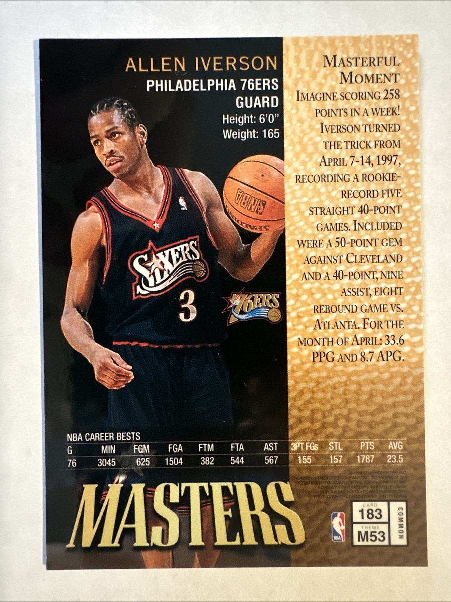 その他 FINEST MASTERS REFLECTOR ALLEN IVERSON 1997-98 Topps Finest - Common - Bronze Allen Iverson #183