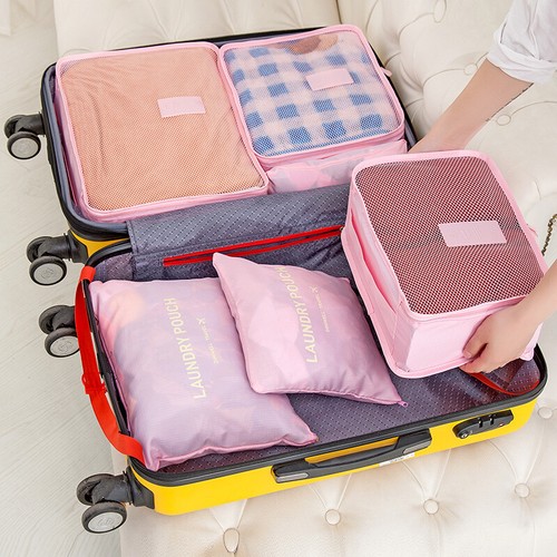 6Pcs/Set Travel Storage Bag for Clothes Luggage Packing Cube Organizer Suitcase - Picture 9 of 47