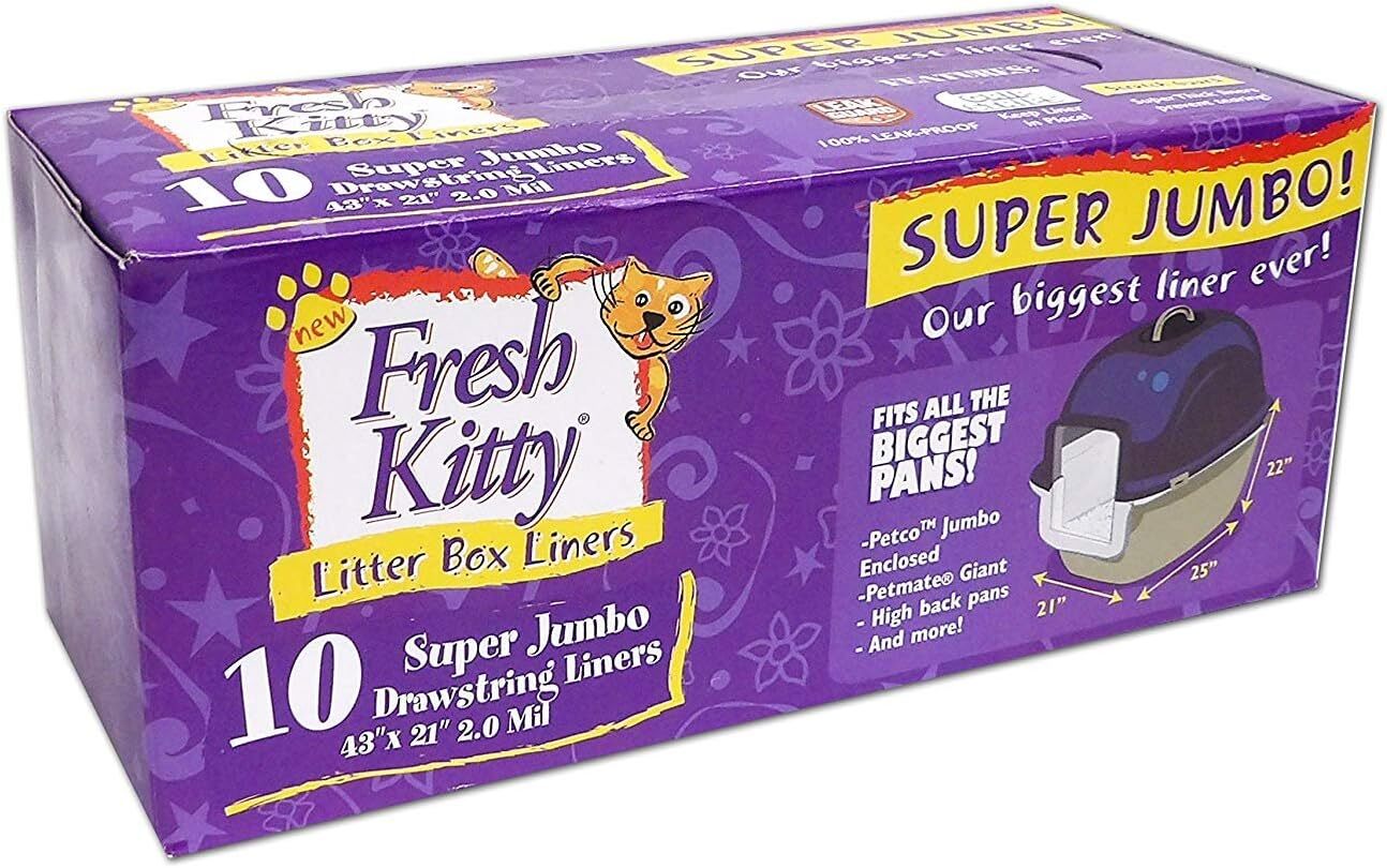 Fresh Kitty Super Thick, Durable, Easy Clean Up Jumbo Drawst