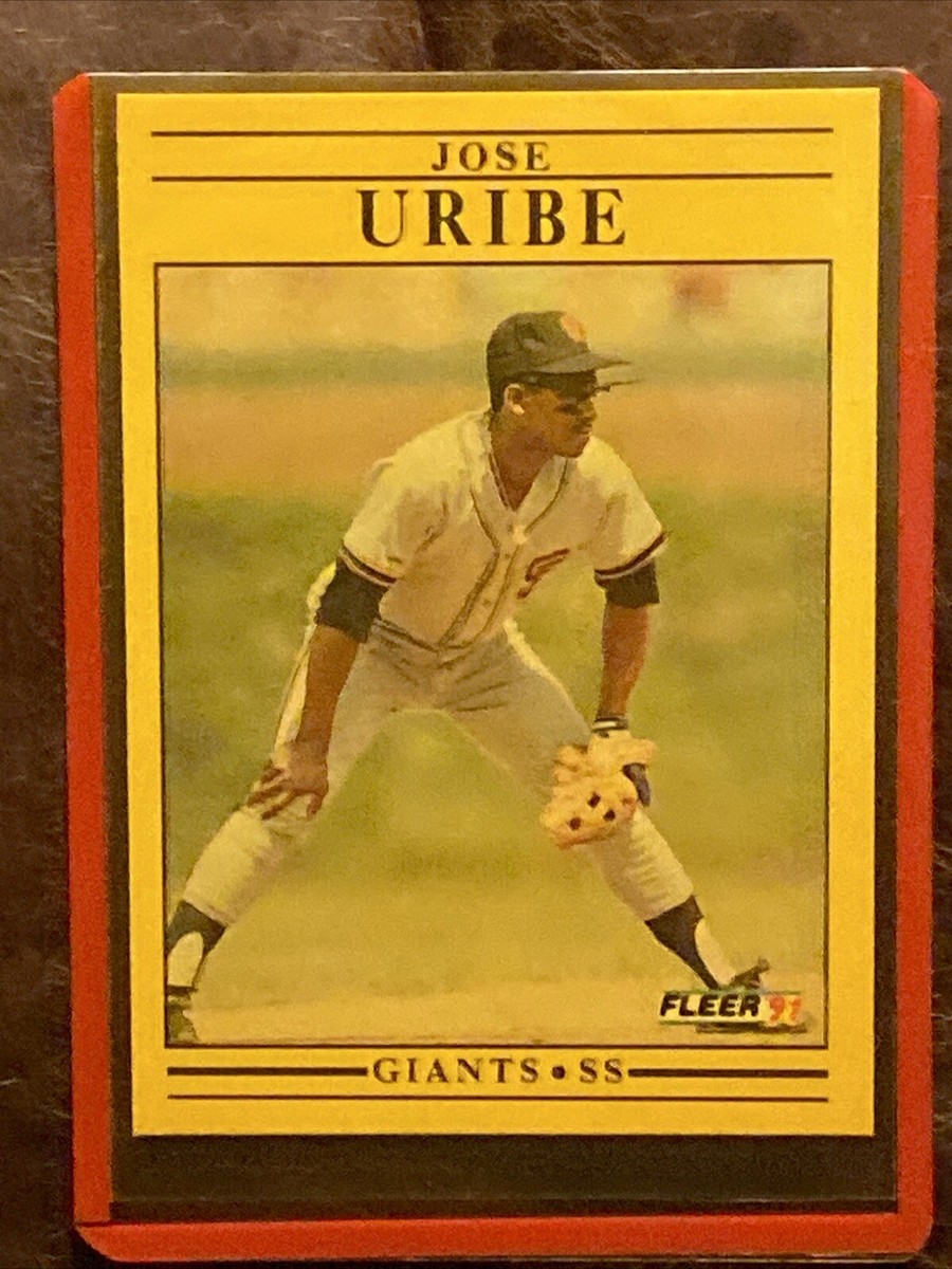 1991 Fleer Jose Uribe Giants 275 Birth Year Error, Near Mint And RARE