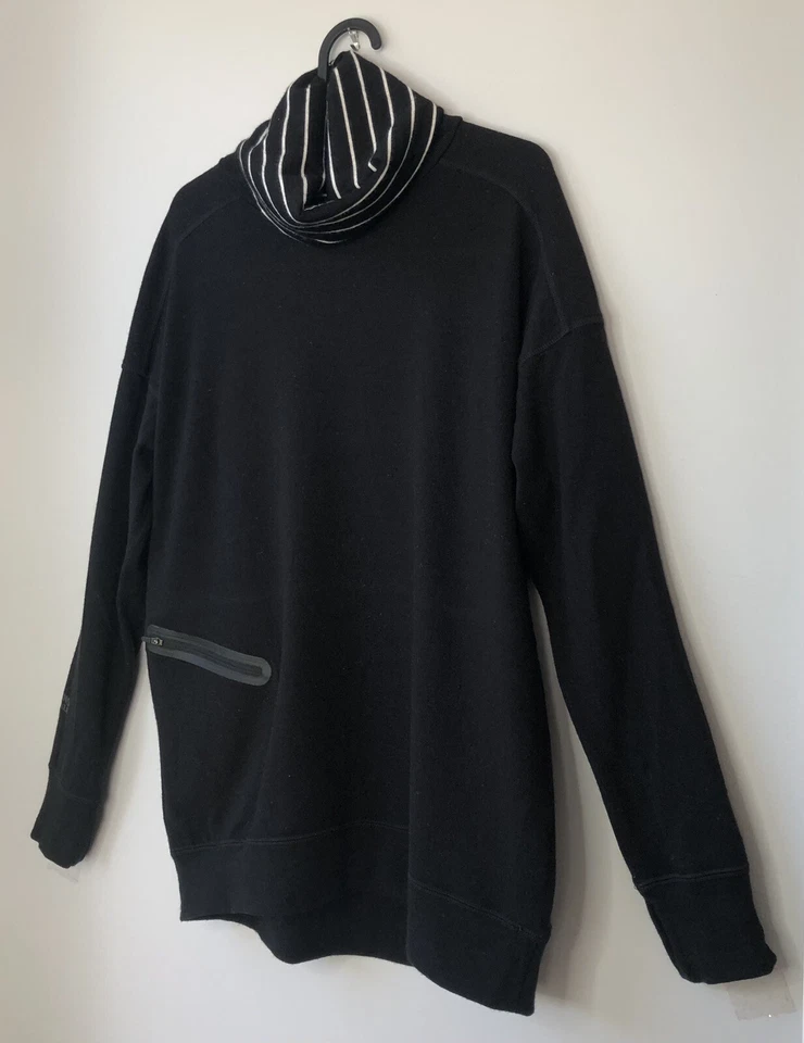 Mons Royale Mujer Cortina Cuello Alto 100% Merino Capa Base Top Exterior Talla M Foto 3 de 4