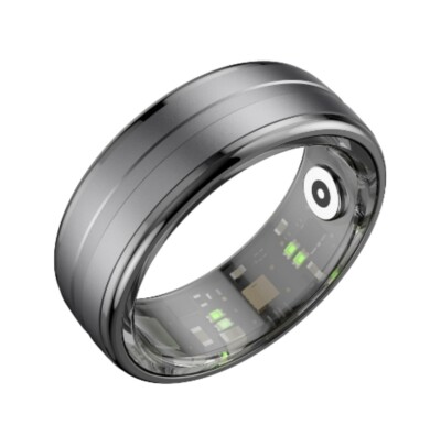 Smart Ring Herren/Damen Sport Fitness Läuft Schrittzähler Tracker Schwarz DE