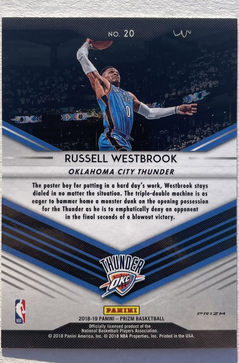 Russell Westbrook 2018 Panini Prizm Go Hard or Go Home Hyper