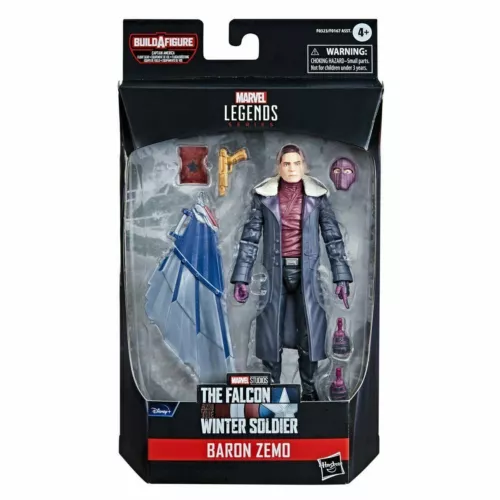 FIGURA DE ACCIÓN MARVEL LEGENDS DISNEY+ BARON ZEMO 6" BAF CAPITÁN AMÉRICA ALAS