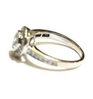 14k white gold 1.12 round diamond halo bezel set engagement ring 4.2g vintage 8 — photo 8