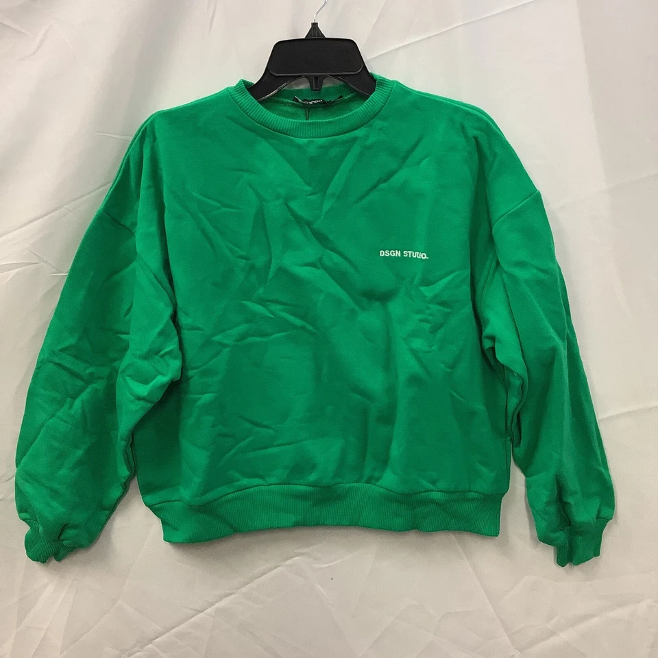 Boohoo Mujer Chándal Pantalones Cortos Verde Dsgn Studio Cuello Redondo Mangas Largas Talla XS Foto 3 de 4