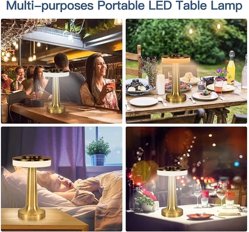 Dimmable LED Table Lamp Touch Desk Lamps Bedside Bars Light Rechargeable 1800mAh - Bild 7 von 17
