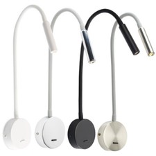 3W Gooseneck LED Bedside Wall Sconce Light Fixture Picture Lamp Switch Showcase