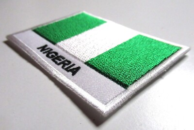Patch écusson Brodé Drapeau NIGERIA NIGERIAN Thermocollant