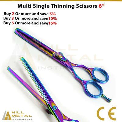 6'' Professional Hairdressing Multi Single Thinning Scissors Barber Hair Cutting
