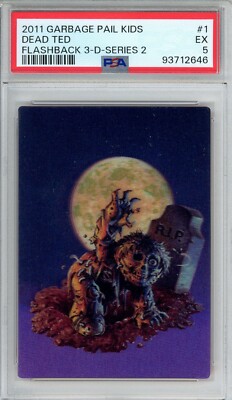 2011 Garbage Pail Kids Flashback 3D Series 2 #1 Dead Ted PSA 5 EX