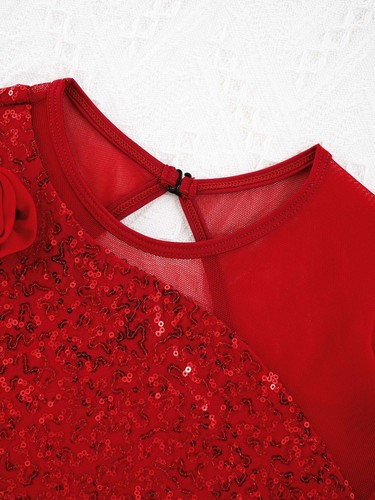 Kids Girls Ballet Dance Leotard Dress Gymnastics Figure Ice Skating Dancewear - Picture 8 of 74