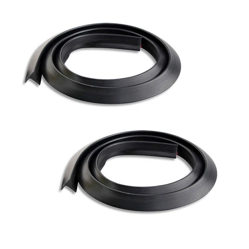 Extensión de guardabarros de rueda de auto negro 4x1,5 m molduras adornos borde de tira Foto 3 de 4