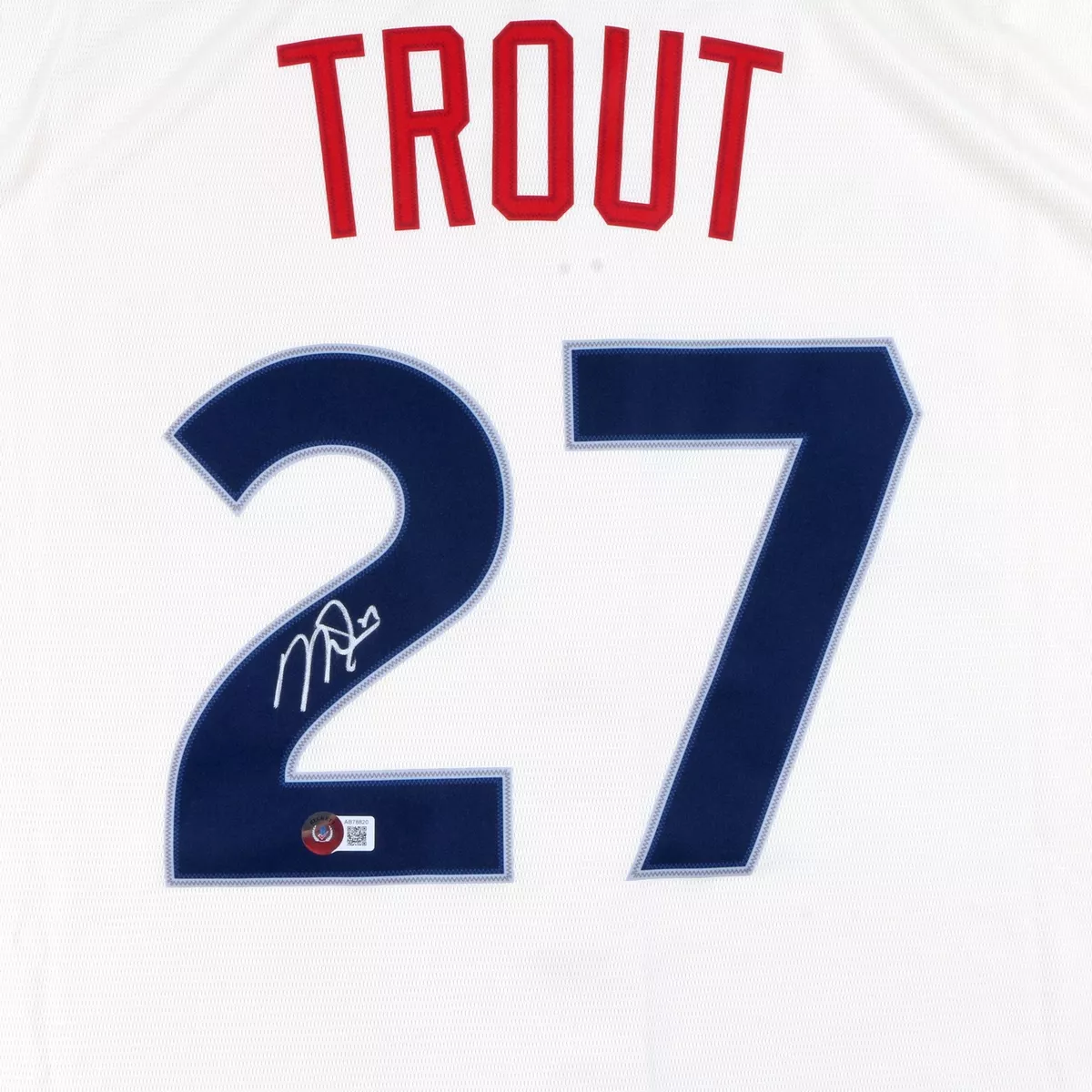 mike trout signed jersey