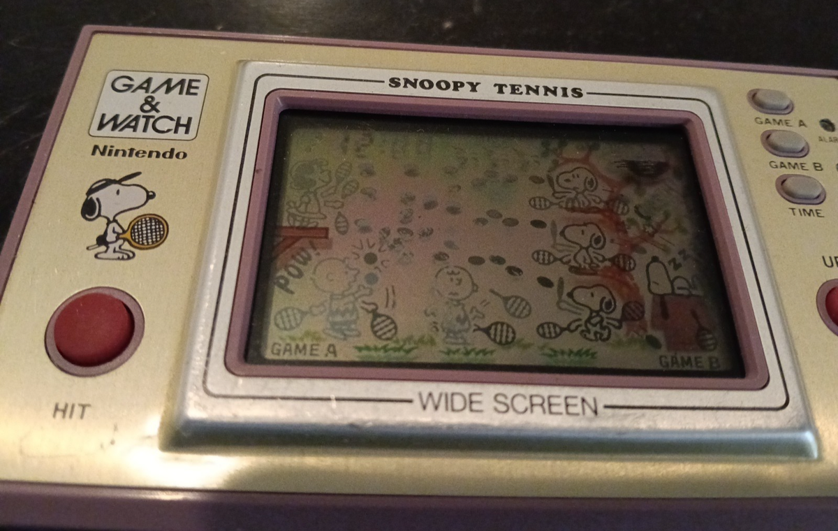 Nintendo SP-30 Snoopy Tennis Game Watch 1982 Japan Vintage