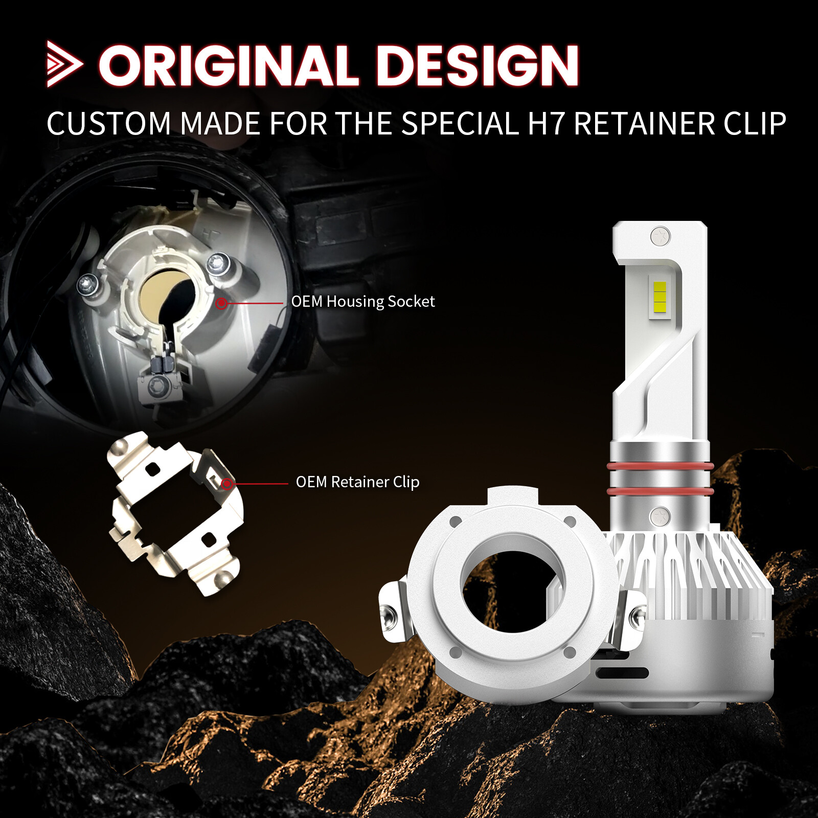 For MB CLA250/GLA250/GLE350/GLS450 LED Headlight Bulbs Cold White 6000K