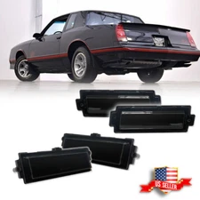 For 1981-1988 Chevy Monte Carlo SS Smoked Front & Rear Fender Side Marker Lights