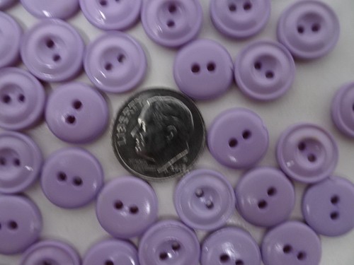 Vintage Lavender 2-Hole Buttons 11mm Lot of 4 AA66 - Picture 3 of 7