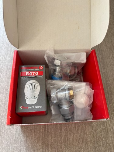 GIACOMINI R470F Kit VALVOLA TERMOSTATICA R470FX003 1/2" ferro - curva - Foto 4 di 4