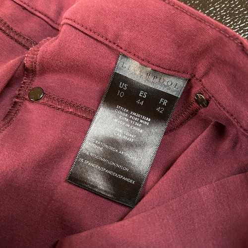 Liverpool Los Angeles Pants Stretch Casual Straight Burgundy Womens 10 30x29" - Picture 5 of 11