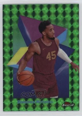 2024 Topps Finest Common Green Geometric Refractor 108/150 Donovan Mitchell 16v5